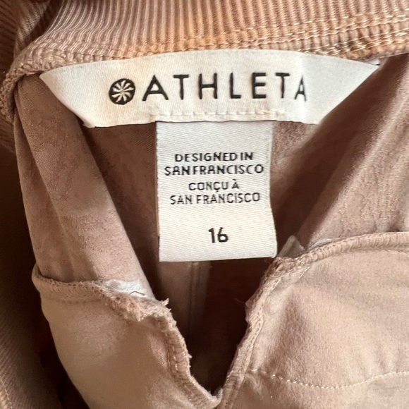 Athleta Brooklyn Textured Ankle Pant Grain Camo Mocha Latte - Picture 6 of 7